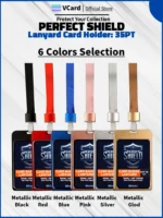Lanyard Card Holder: 35PT Metallic Silver
