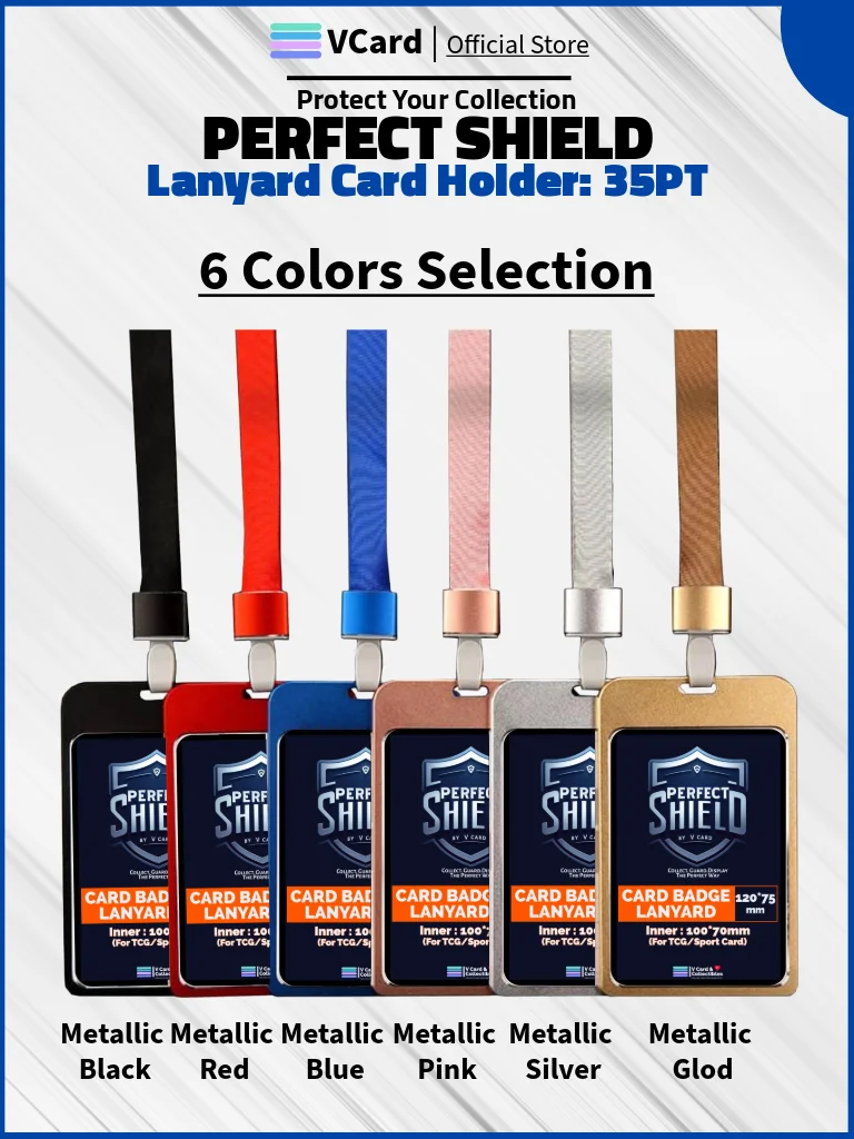 Lanyard Card Holder 35PT 1 Lanyard Card Holder: 35PT Metallic Silver - Image 1